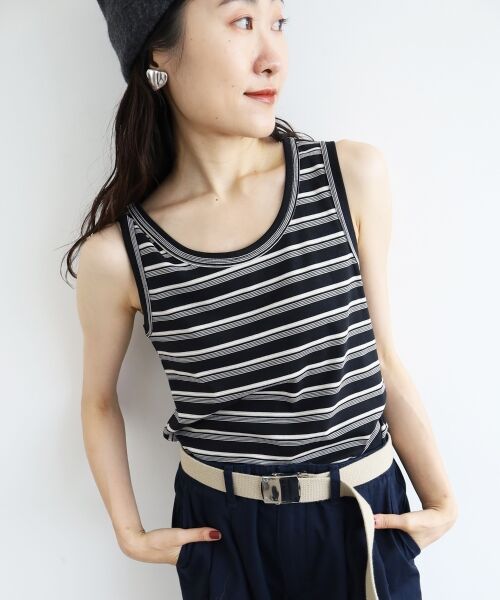 le.coeur blanc / ルクールブラン タンクトップ | マルチボーダーリブタンク | 詳細10
