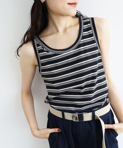 le.coeur blanc / ルクールブラン タンクトップ | マルチボーダーリブタンク | 詳細11
