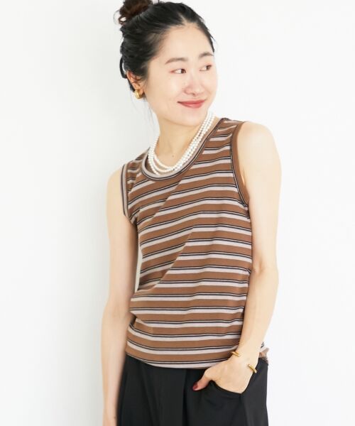 le.coeur blanc / ルクールブラン タンクトップ | マルチボーダーリブタンク | 詳細2