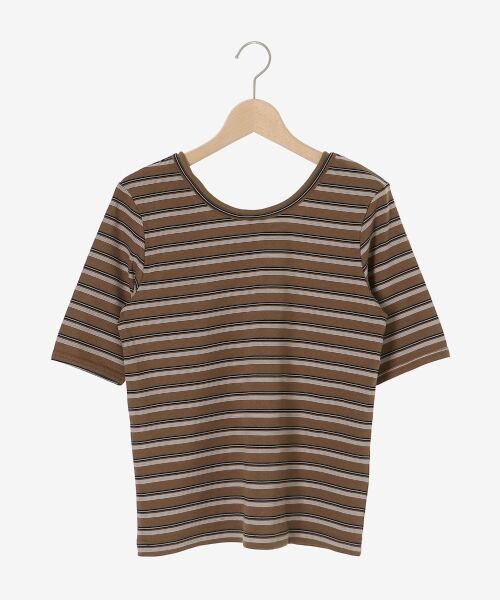 le.coeur blanc / ルクールブラン Tシャツ | マルチボーダーリブTシャツ | 詳細1