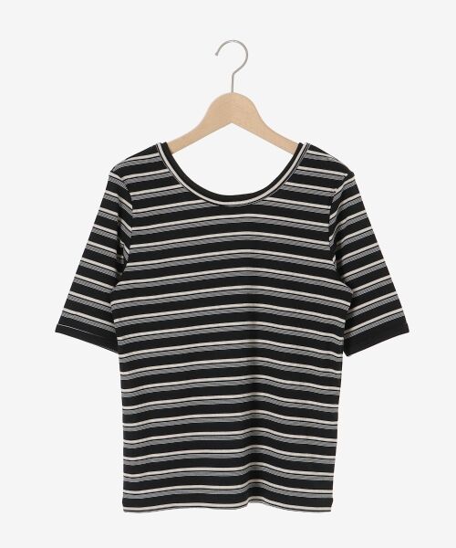 le.coeur blanc / ルクールブラン Tシャツ | マルチボーダーリブTシャツ | 詳細13