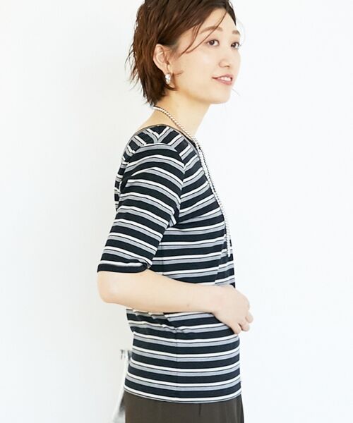 le.coeur blanc / ルクールブラン Tシャツ | マルチボーダーリブTシャツ | 詳細16