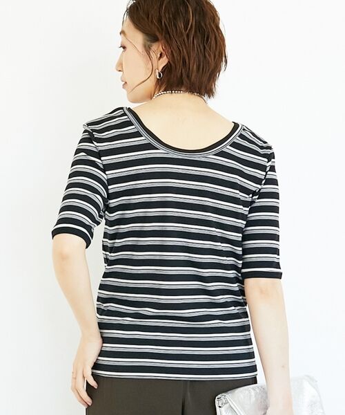 le.coeur blanc / ルクールブラン Tシャツ | マルチボーダーリブTシャツ | 詳細17