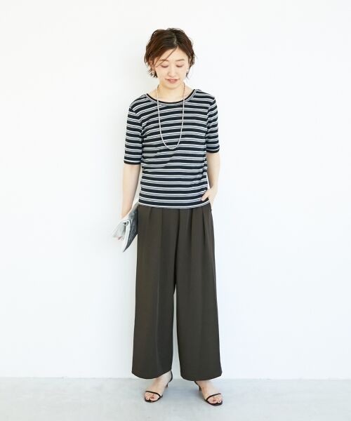 le.coeur blanc / ルクールブラン Tシャツ | マルチボーダーリブTシャツ | 詳細19