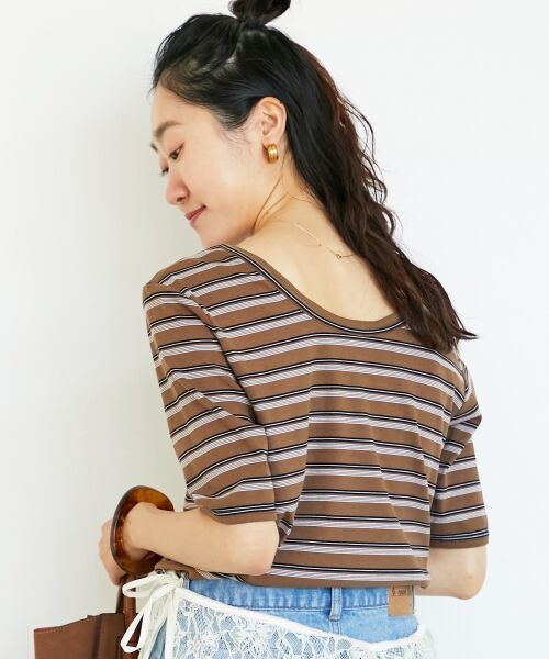 le.coeur blanc / ルクールブラン Tシャツ | マルチボーダーリブTシャツ | 詳細4