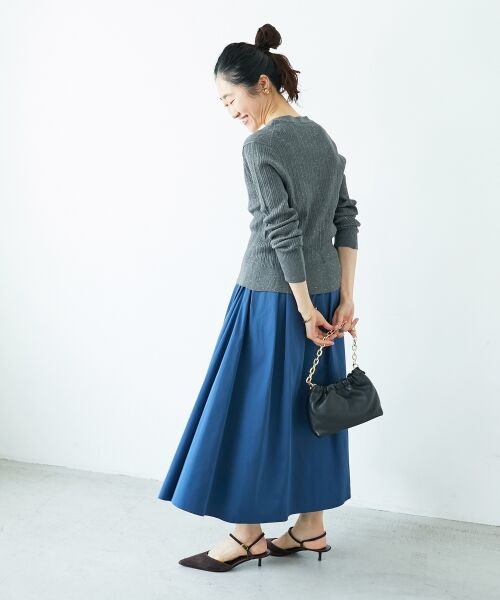 le.coeur blanc / ルクールブラン カーディガン・ボレロ | 《手洗い可能》スパンコールリブVネックカーディガン | 詳細14