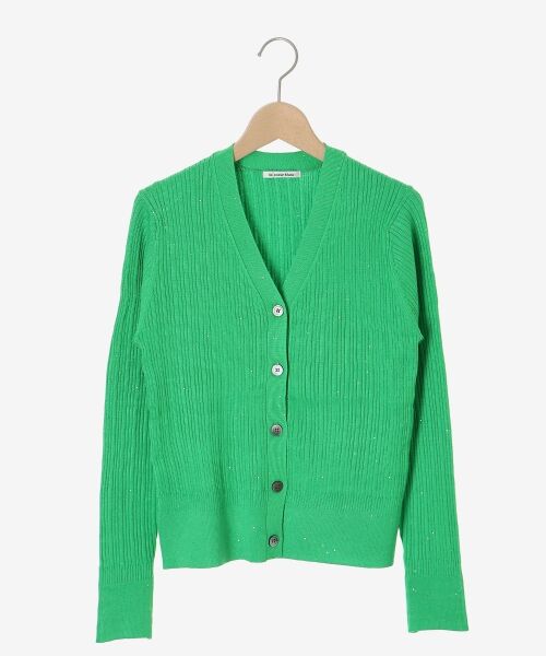 le.coeur blanc / ルクールブラン カーディガン・ボレロ | 《手洗い可能》スパンコールリブVネックカーディガン | 詳細15