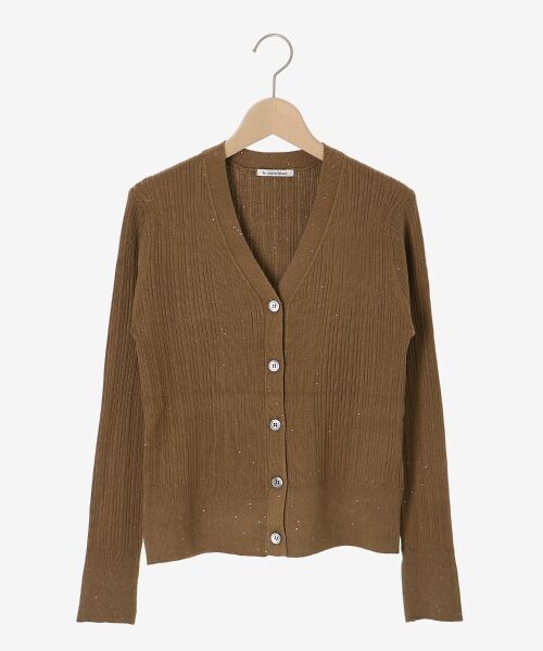 le.coeur blanc / ルクールブラン カーディガン・ボレロ | 《手洗い可能》スパンコールリブVネックカーディガン | 詳細26