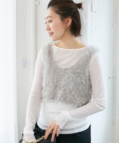 le.coeur blanc / ルクールブラン ベスト | シャギーUネックベスト