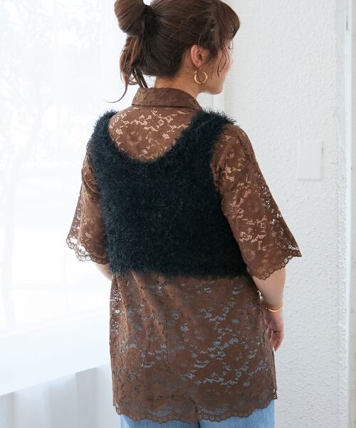 le.coeur blanc / ルクールブラン ベスト | シャギーUネックベスト | 詳細11