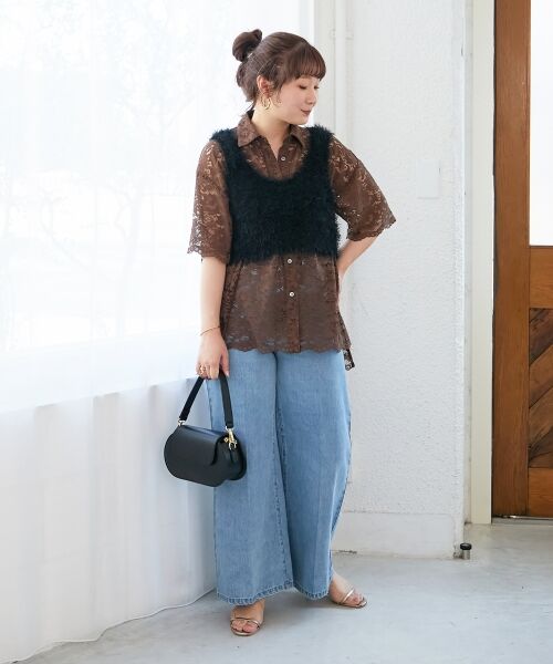 le.coeur blanc / ルクールブラン ベスト | シャギーUネックベスト | 詳細13