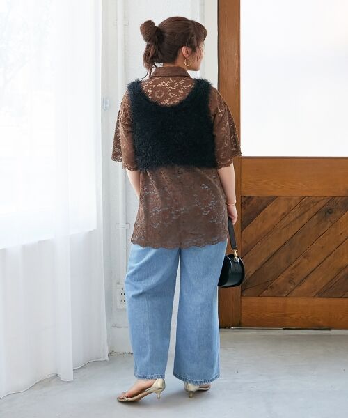 le.coeur blanc / ルクールブラン ベスト | シャギーUネックベスト | 詳細14