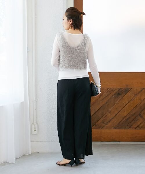 le.coeur blanc / ルクールブラン ベスト | シャギーUネックベスト | 詳細5