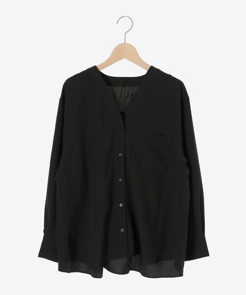 le.coeur blanc / ルクールブラン シャツ・ブラウス | 《手洗い可能》エアータンブラーノーカラーブラウス | 詳細1