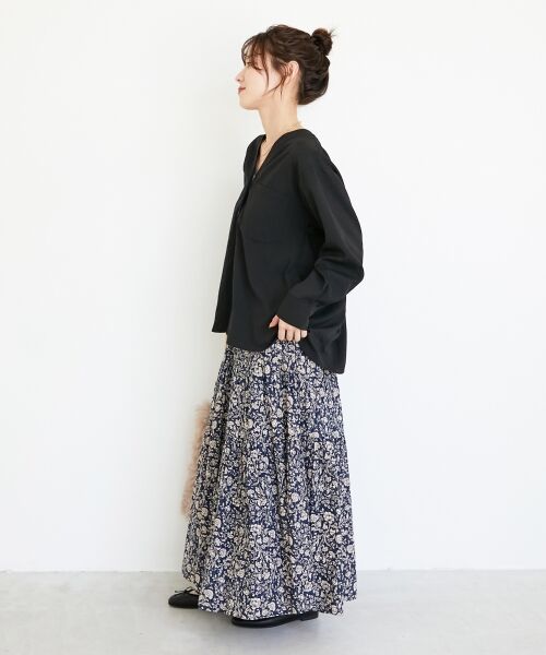 le.coeur blanc / ルクールブラン シャツ・ブラウス | 《手洗い可能》エアータンブラーノーカラーブラウス | 詳細10