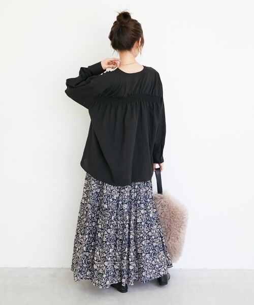 le.coeur blanc / ルクールブラン シャツ・ブラウス | 《手洗い可能》エアータンブラーノーカラーブラウス | 詳細11