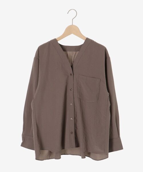 le.coeur blanc / ルクールブラン シャツ・ブラウス | 《手洗い可能》エアータンブラーノーカラーブラウス | 詳細14