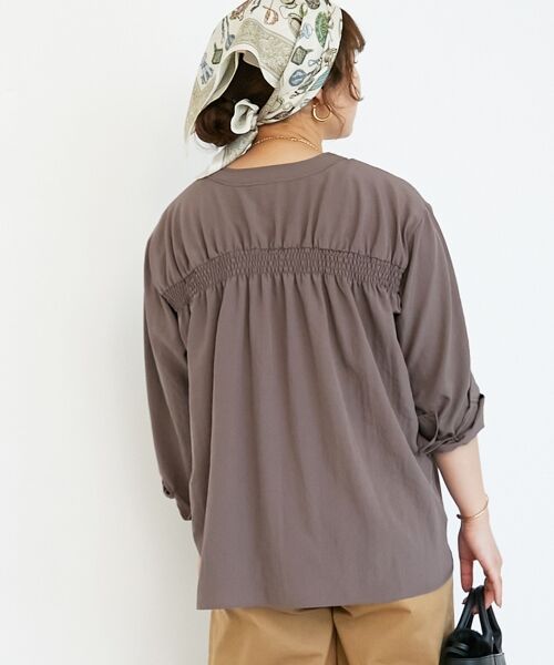 le.coeur blanc / ルクールブラン シャツ・ブラウス | 《手洗い可能》エアータンブラーノーカラーブラウス | 詳細18