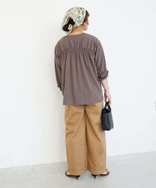 le.coeur blanc / ルクールブラン シャツ・ブラウス | 《手洗い可能》エアータンブラーノーカラーブラウス | 詳細21