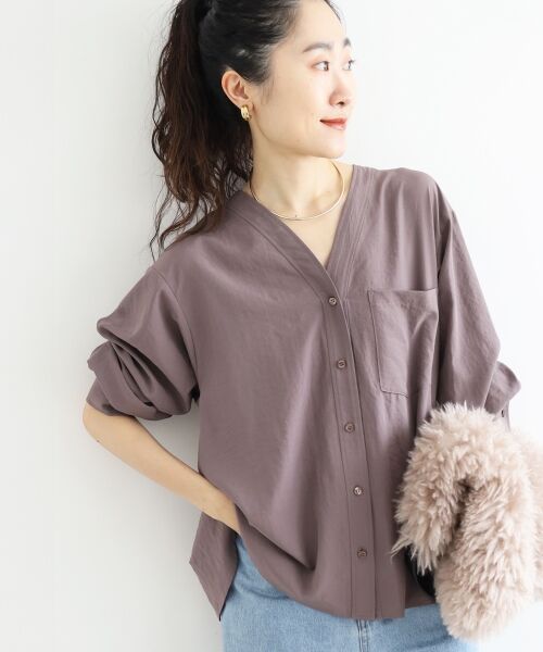 le.coeur blanc / ルクールブラン シャツ・ブラウス | 《手洗い可能》エアータンブラーノーカラーブラウス | 詳細25