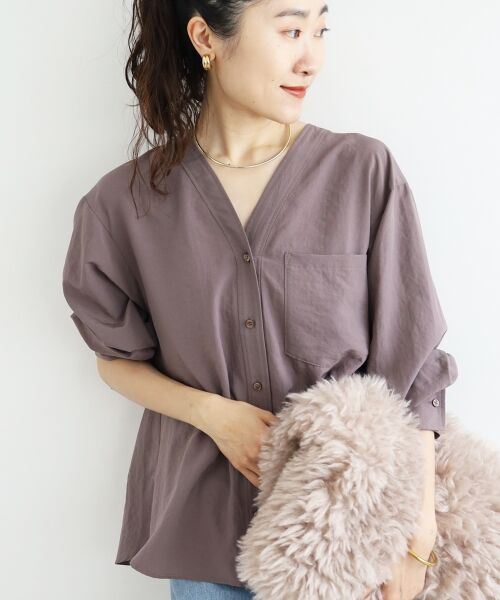 le.coeur blanc / ルクールブラン シャツ・ブラウス | 《手洗い可能》エアータンブラーノーカラーブラウス | 詳細26