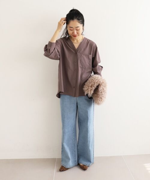 le.coeur blanc / ルクールブラン シャツ・ブラウス | 《手洗い可能》エアータンブラーノーカラーブラウス | 詳細28