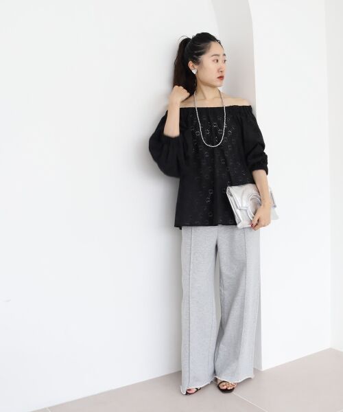 le.coeur blanc / ルクールブラン シャツ・ブラウス | 《手洗い可能》レースオフショルブラウス | 詳細10