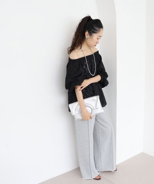 le.coeur blanc / ルクールブラン シャツ・ブラウス | 《手洗い可能》レースオフショルブラウス | 詳細11