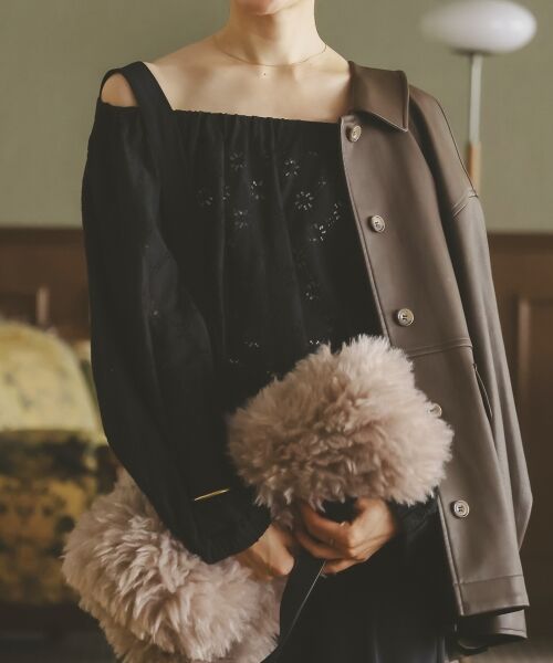 le.coeur blanc / ルクールブラン シャツ・ブラウス | 《手洗い可能》レースオフショルブラウス | 詳細12