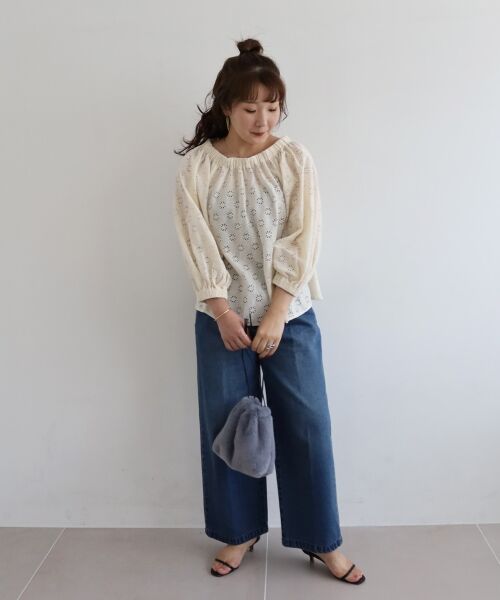 le.coeur blanc / ルクールブラン シャツ・ブラウス | 《手洗い可能》レースオフショルブラウス | 詳細24