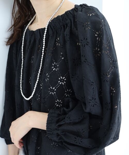 le.coeur blanc / ルクールブラン シャツ・ブラウス | 《手洗い可能》レースオフショルブラウス | 詳細7