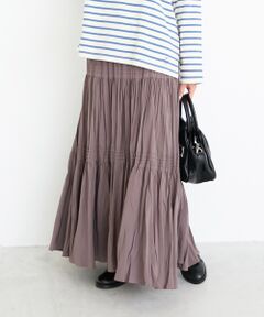 le.coeur blanc / ルクールブラン ロング・マキシ丈スカート | 《手洗い可能》エアータンブラーランダムプリーツスカート