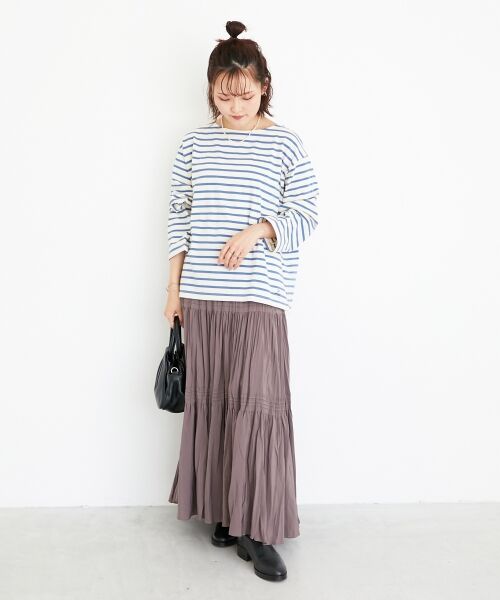 le.coeur blanc / ルクールブラン ロング・マキシ丈スカート | 《手洗い可能》エアータンブラーランダムプリーツスカート | 詳細11