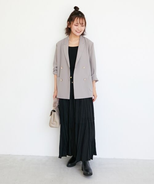 le.coeur blanc / ルクールブラン ロング・マキシ丈スカート | 《手洗い可能》エアータンブラーランダムプリーツスカート | 詳細14