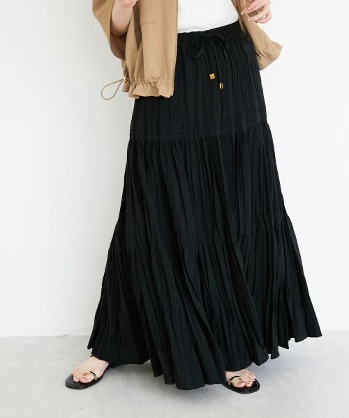 le.coeur blanc / ルクールブラン ロング・マキシ丈スカート | 《手洗い可能》エアータンブラーランダムプリーツスカート | 詳細17