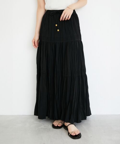 le.coeur blanc / ルクールブラン ロング・マキシ丈スカート | 《手洗い可能》エアータンブラーランダムプリーツスカート | 詳細18
