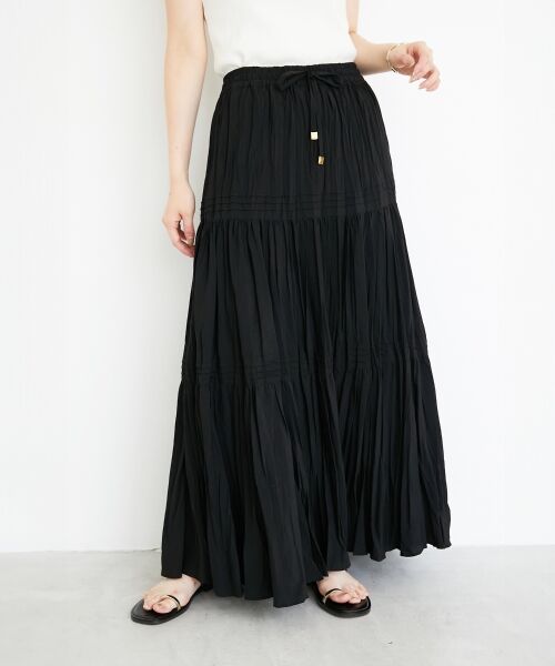 le.coeur blanc / ルクールブラン ロング・マキシ丈スカート | 《手洗い可能》エアータンブラーランダムプリーツスカート | 詳細19