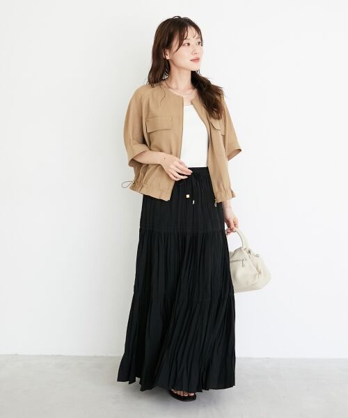 le.coeur blanc / ルクールブラン ロング・マキシ丈スカート | 《手洗い可能》エアータンブラーランダムプリーツスカート | 詳細21