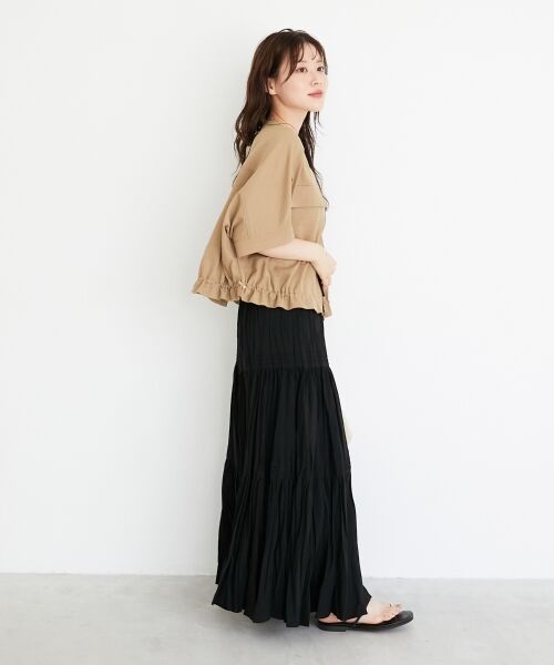 le.coeur blanc / ルクールブラン ロング・マキシ丈スカート | 《手洗い可能》エアータンブラーランダムプリーツスカート | 詳細22