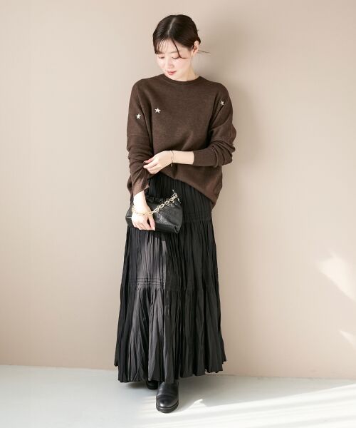le.coeur blanc / ルクールブラン ロング・マキシ丈スカート | 《手洗い可能》エアータンブラーランダムプリーツスカート | 詳細25