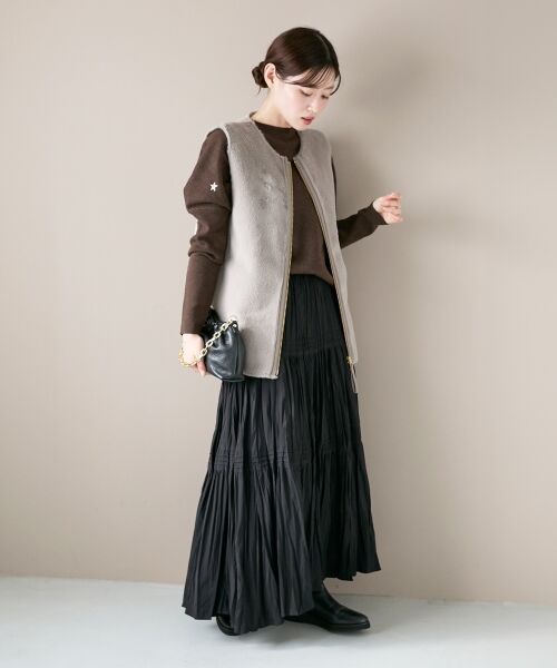 le.coeur blanc / ルクールブラン ロング・マキシ丈スカート | 《手洗い可能》エアータンブラーランダムプリーツスカート | 詳細26