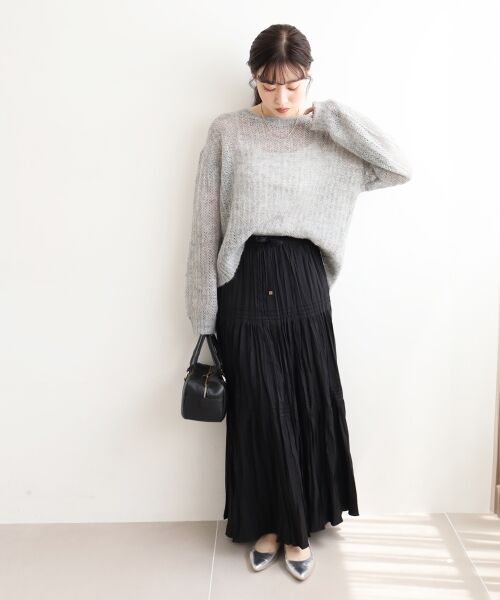 le.coeur blanc / ルクールブラン ロング・マキシ丈スカート | 《手洗い可能》エアータンブラーランダムプリーツスカート | 詳細28