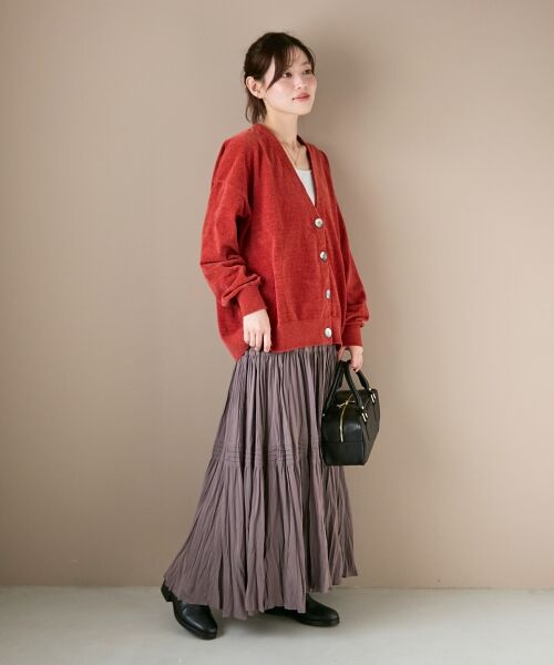 le.coeur blanc / ルクールブラン ロング・マキシ丈スカート | 《手洗い可能》エアータンブラーランダムプリーツスカート | 詳細3