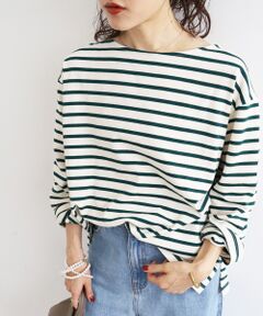 le.coeur blanc / ルクールブラン Tシャツ | 《手洗い可能》バスクボーダーロンT