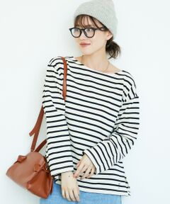 le.coeur blanc / ルクールブラン Tシャツ | 《手洗い可能》バスクボーダーロンT