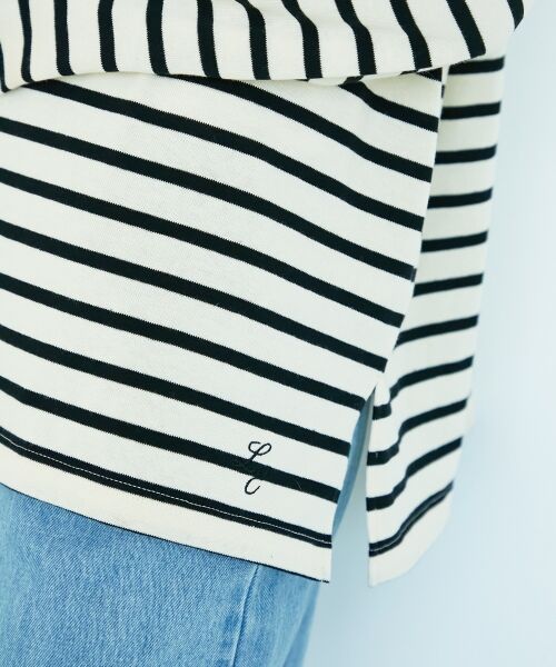 le.coeur blanc / ルクールブラン Tシャツ | 《手洗い可能》バスクボーダーロンT | 詳細16