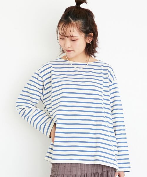 le.coeur blanc / ルクールブラン Tシャツ | 《手洗い可能》バスクボーダーロンT | 詳細20