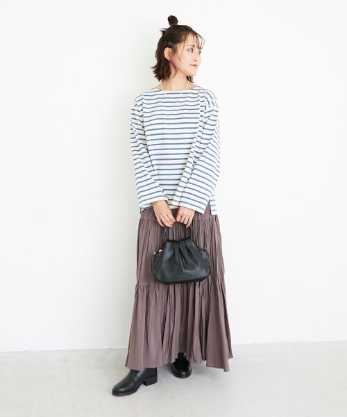 le.coeur blanc / ルクールブラン Tシャツ | 《手洗い可能》バスクボーダーロンT | 詳細25