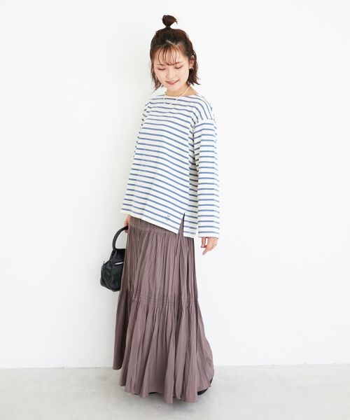 le.coeur blanc / ルクールブラン Tシャツ | 《手洗い可能》バスクボーダーロンT | 詳細29