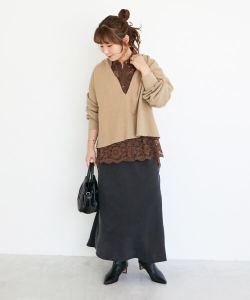 le.coeur blanc / ルクールブラン カットソー | ヴィンテージ裏毛ショートプルオーバー | 詳細2